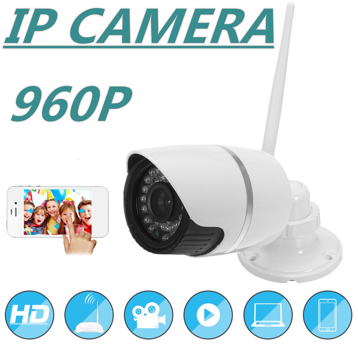 960P Wireless WiFi Network Security CCTV IP Camera Night Vision Video Webcam 2 960P Wireless WiFi Network Security CCTV IP Camera Night Vision Video Webcam - Image 2