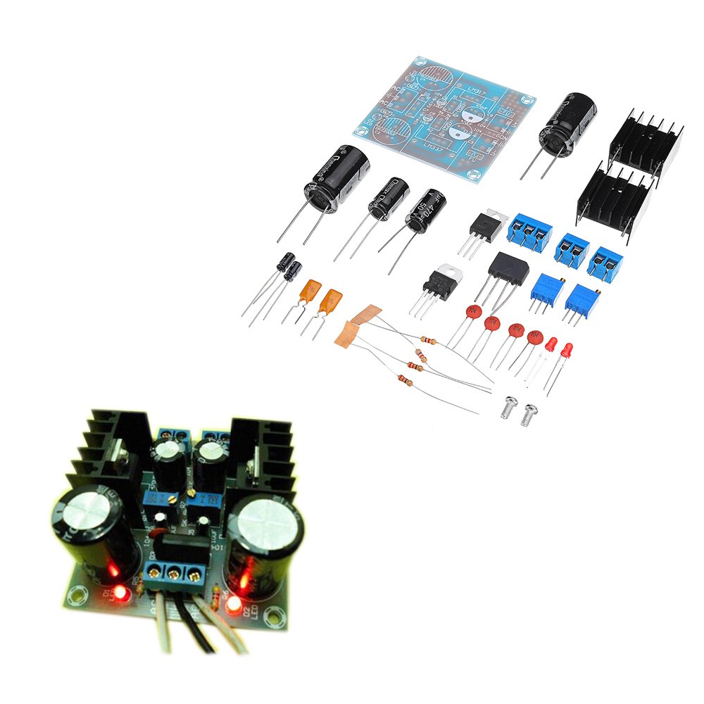 5pcs DIY LM317+LM337 Negative Dual Power Adjustable Kit Power Supply Module Board Electronic Component 1