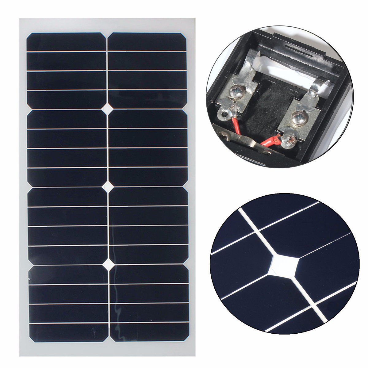 Elfeland® SS-20W 12V Mono Semi-flexible Solarpanel With Sunpower Chip For Battery Charger Boats Cara 2