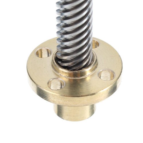3D Printer T8 1/2/4/8/12/14mm 400mm Lead Screw 8mm Thread With Copper Nut For Stepper Motor 2