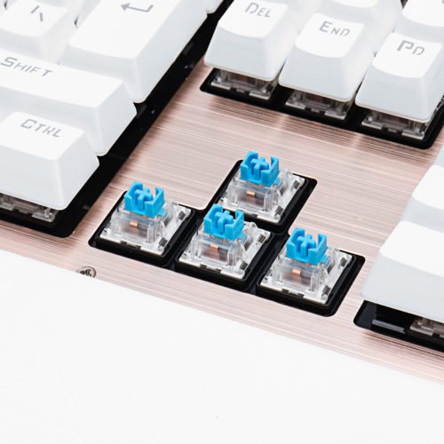 104Keys Blue Switch LED Backlight Mechanical Gaming Keyboard With Hand Holder USB Wired 8