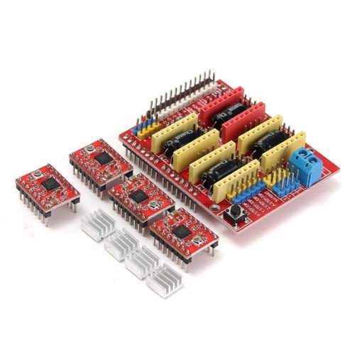 CNC Shield Board + 4Pcs A4988 Stepper Motor Driver For Arduino 3D Printer 13