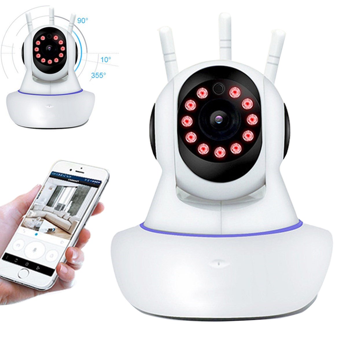 1080P 360° Panoramic Wireless Wifi Security IP Camera Monitor Night Vision CCTV 1 1080P 360° Panoramic Wireless Wifi Security IP Camera Monitor Night Vision CCTV