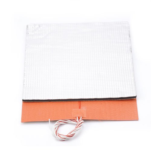 220V 750W 300*300mm Silicone Heated Bed Heating Pad + Foil Self-adhesive Heat Insulation Cotton DIY Part for 3D Printer Hot Bed 5