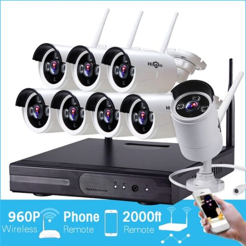 Hiseeu 960P Wireless CCTV 8CH NVR Kit Outdoor IR Night Vision IP WiFi Camera Security Surveillance EU Plug 2