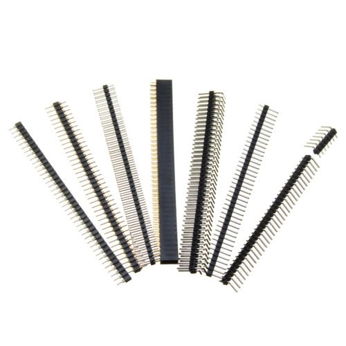40Pcs 8 Kinds 2.54mm Breakaway PCB Board 40 Pin Male And Female Pin Header Connectors Kit For Arduino Prototype Shield 9