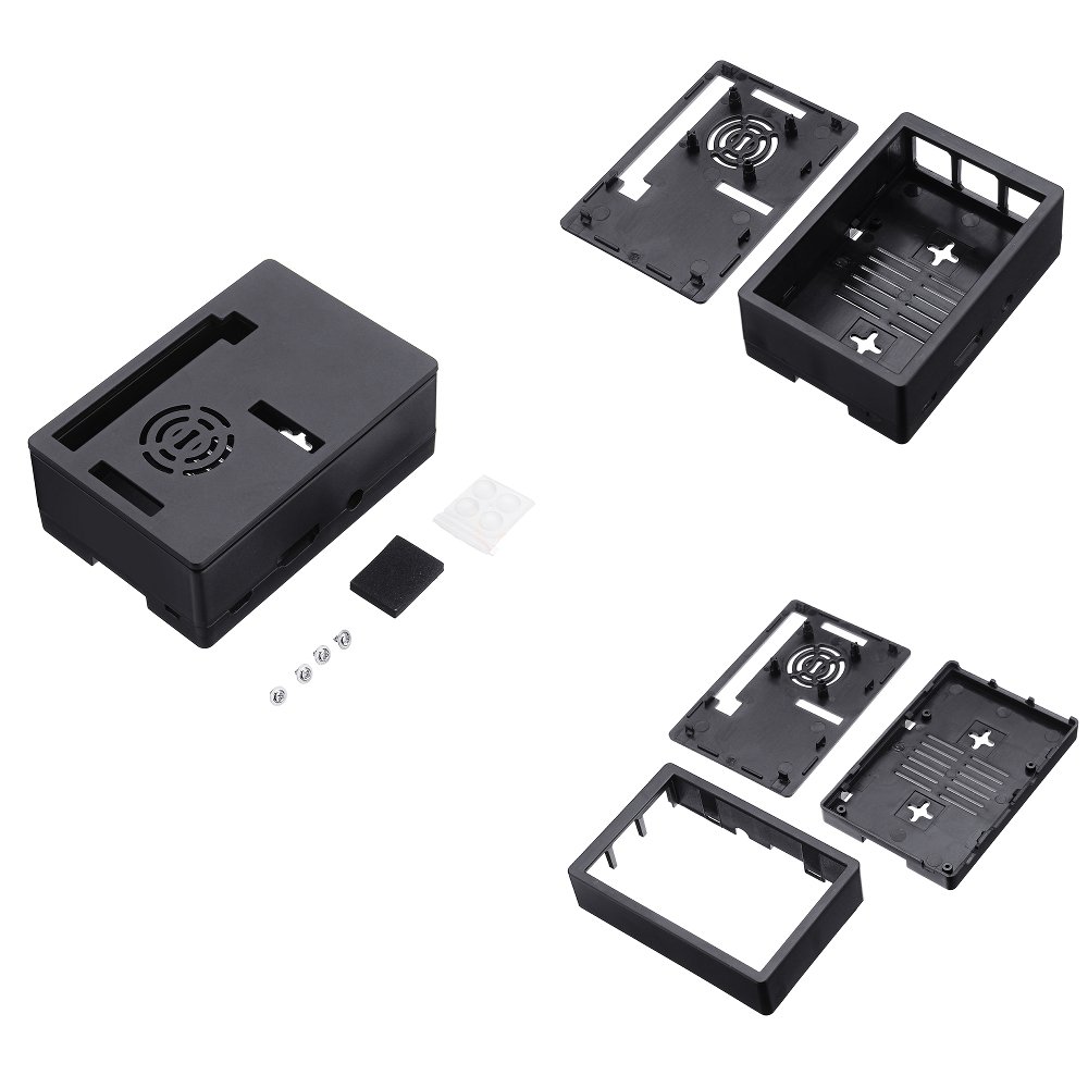 3.5 inch Protective Enclosure Case Support Dispaly Screen or Cooling Fan For Raspberry Pi 3B+/3B/2B 1