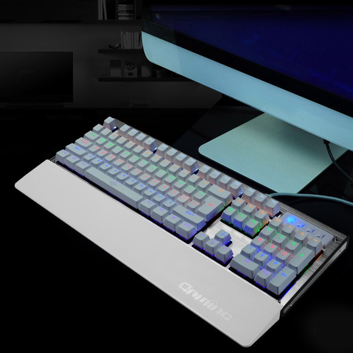 104 Keys Blue Switch USB Wired Backlit Mechanical Computer Gaming Keyboard 4 104 Keys Blue Switch USB Wired Backlit Mechanical Computer Gaming Keyboard - Image 4