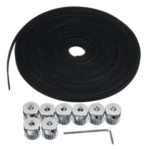10M GT2 Timing Belt 6mm Wide + 10x Pulley + L Shape Wrench For 3D printer CNC RepRap 1