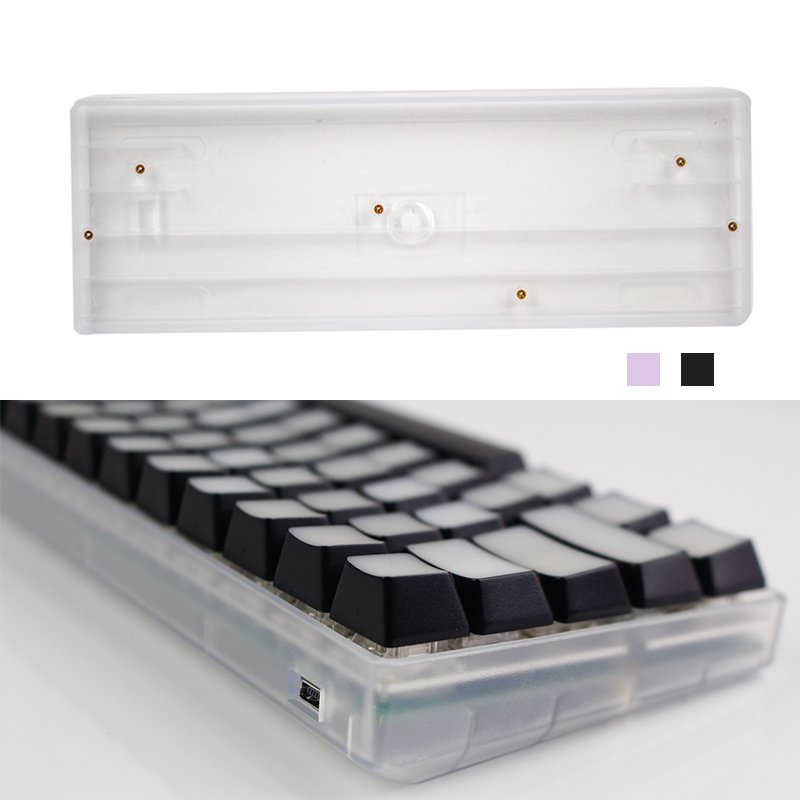 DIY 60% Mechanical Keyboard Case Universal Customized Plastic Shell Base for GH60 Poker2 2