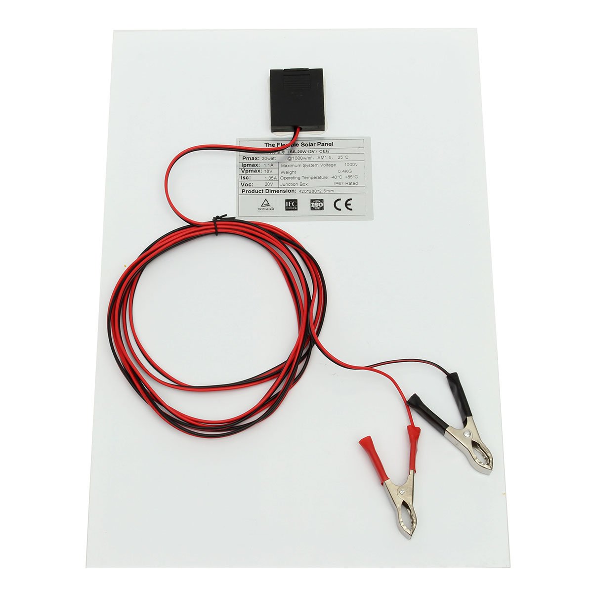 20W 12V 54CM x 28CM Photovoltaic semi flexible Solar Panel With 3M Cable 4 20W 12V 54CM x 28CM Photovoltaic semi flexible Solar Panel With 3M Cable - Image 4