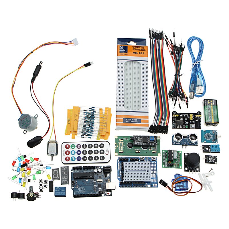 Super Project UNO R3 Starter Kit With Relay Jumper Breadboard LED SG90 Servo For Arduino 1