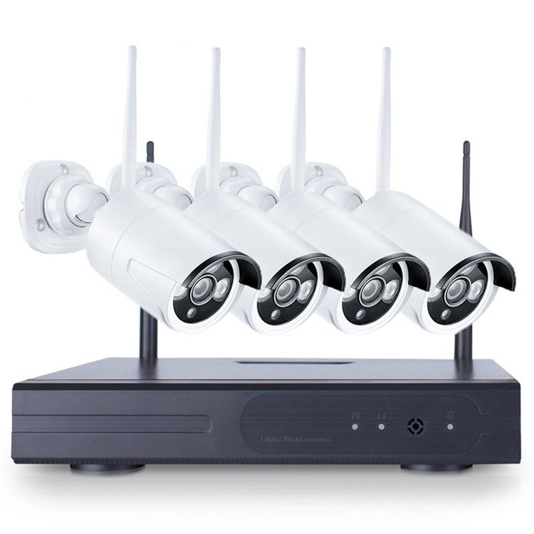 4PCS 4CH CCTV Wireless 720P NVR DVR 1.0MP IR Outdoor P2P Wifi IP Security Camera Video Surveillance 1