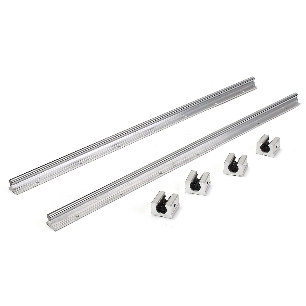 2Pcs SBR12-700mm Linear Bearing Slide Rails Linear Guide + 4Pcs SBR12UU Blocks For 3D Printer CNC 2 2Pcs SBR12-700mm Linear Bearing Slide Rails Linear Guide + 4Pcs SBR12UU Blocks For 3D Printer CNC - Image 2