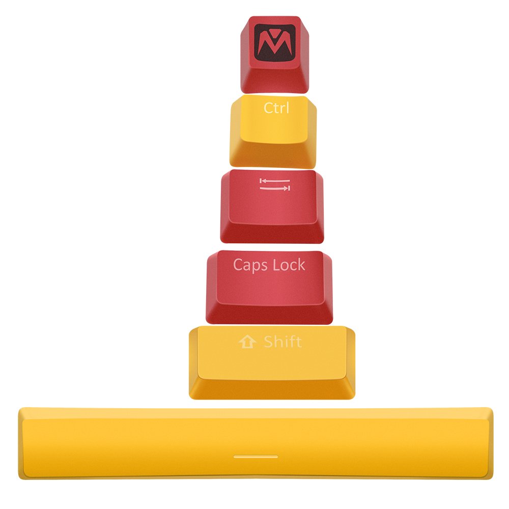 MantisTek® German Flag Color 109 Keycaps OEM Profile Double Shot Backlit PBT Key Caps 6 MantisTek® German Flag Color 109 Keycaps OEM Profile Double Shot Backlit PBT Key Caps - Image 6