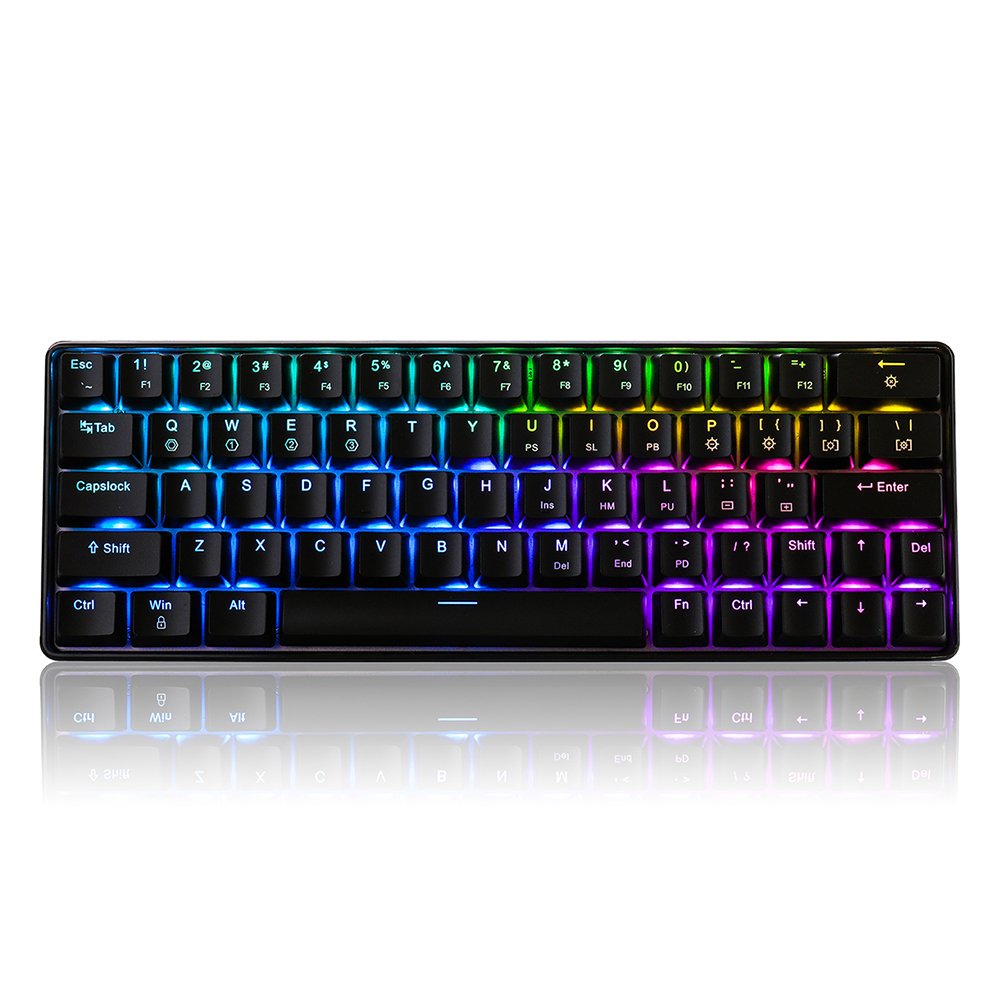 Geek GK64 64 Key Gateron Switch Hot Swappable CIY Switch RGB Backlit Mechanical Gaming Keyboard 1 Geek GK64 64 Key Gateron Switch Hot Swappable CIY Switch RGB Backlit Mechanical Gaming Keyboard