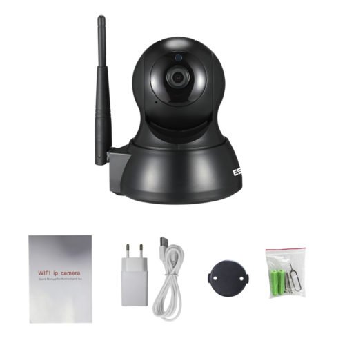 ESCAM QF007 720P 1MP WiFi IP Camera Night Vision Pan Tilt Support Motion Detection 64G TF Card 10