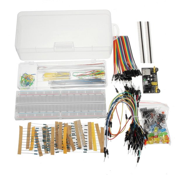 Geekcreit® Power Supply Module 830 Hole Breadboard Resistor Capacitor LED Kit For Arduino Beginner