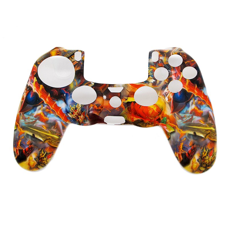 Camouflage Army Soft Silicone Gel Skin Protective Cover Case for PlayStation 4 PS4 Game Controller 1