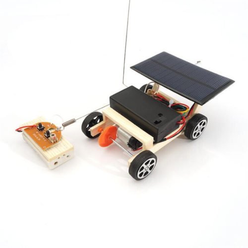 DIY 135*98*57mm Solar Panel Remote Control Car Toy For Children 2