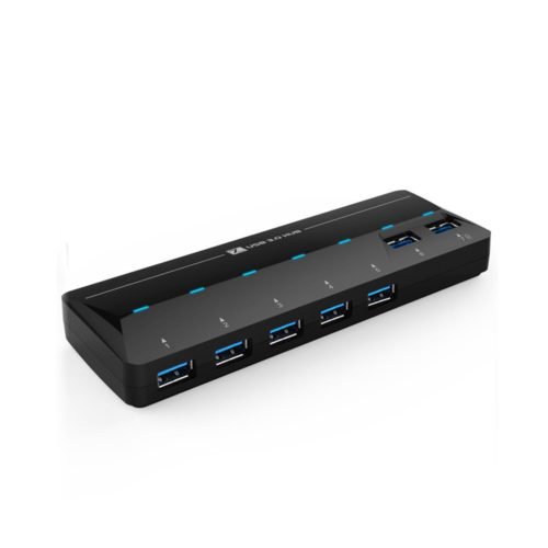 High Speed USB 3.0 7 Ports Hub with 1.5A Quick Charge Port 3
