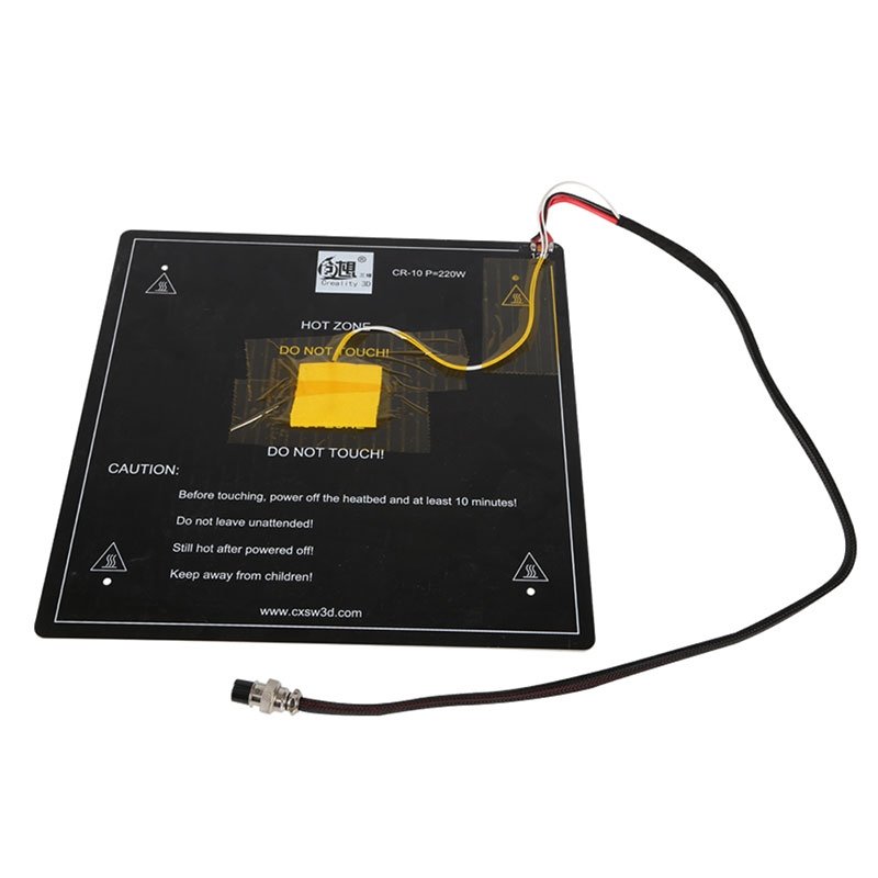 Creality 3D® Aluminum 12V MK3 300*300*3mm Heatbed Board With Cable Installed Well For 3D Printer 2 Creality 3D® Aluminum 12V MK3 300*300*3mm Heatbed Board With Cable Installed Well For 3D Printer - Image 2