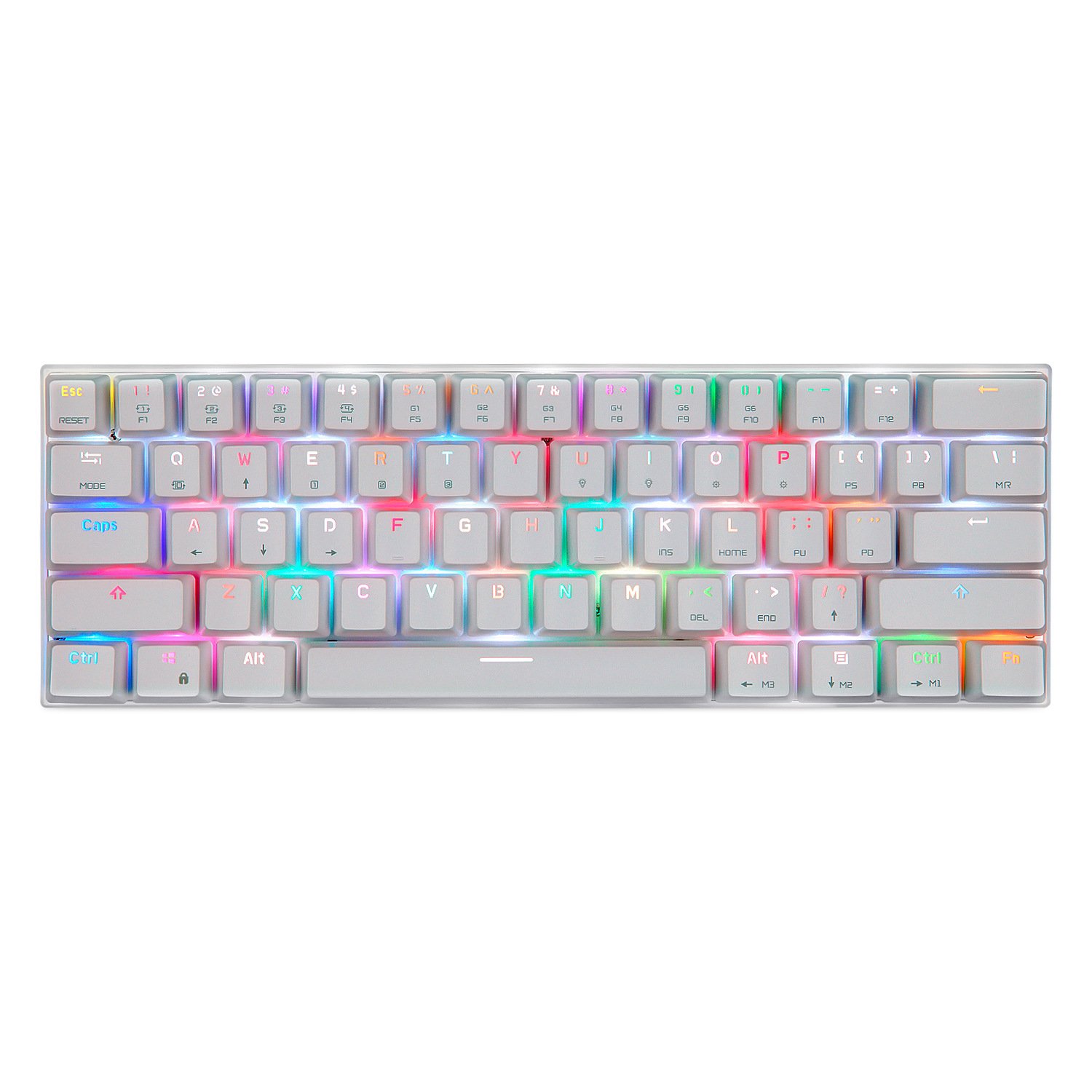 Motospeed CK62 Bluetooth Wireless USB Dual-Mode OUTEMU Mechanical Keyboard 61 Keys RGB LED Backlit 6 Motospeed CK62 Bluetooth Wireless USB Dual-Mode OUTEMU Mechanical Keyboard 61 Keys RGB LED Backlit - Image 6