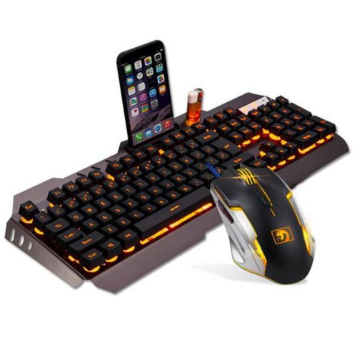 104Keys USB Wired Backlight Mechanical Handfeel Gaming Keyboard Mouse and ouse Pad Combo Set 5