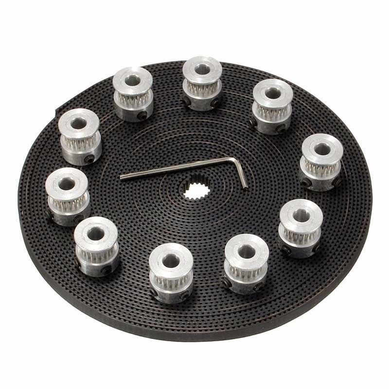 10M GT2 Timing Belt 6mm Wide + 10x Pulley + L Shape Wrench For 3D printer CNC RepRap 2 10M GT2 Timing Belt 6mm Wide + 10x Pulley + L Shape Wrench For 3D printer CNC RepRap - Image 2
