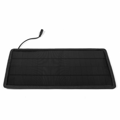 12W 12V/5V Dual Output Monocrystalline Silicon Solar Panel Charger with Suction Cups/Alligator Clip 5