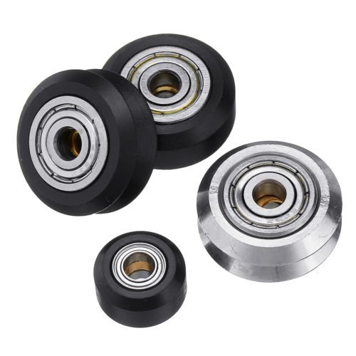 Flat / V Type Plastic/Stainless Steel Pulley Concave Idler Gear With Bearing for 3D Printer 3