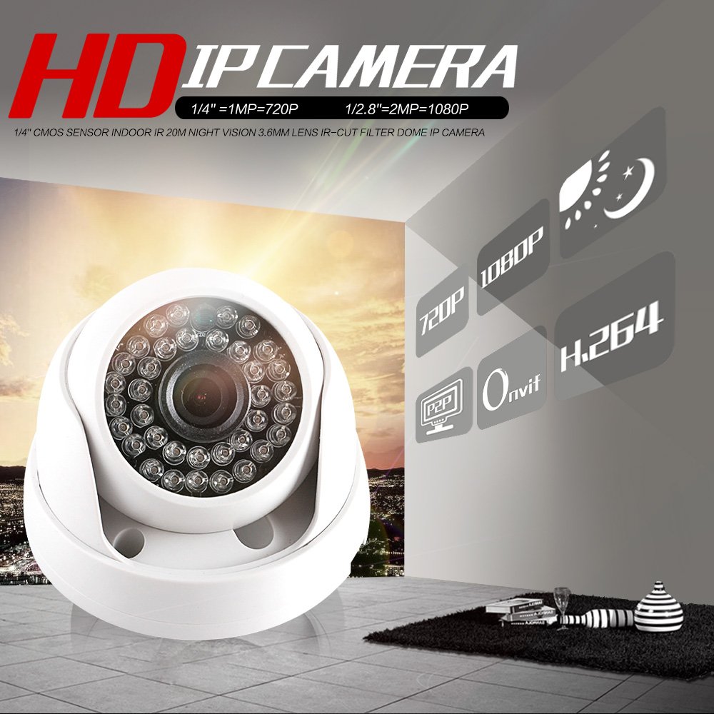 HD IP Camera 720P 1080P Indoor Dome Cam IR Lens 3.6mm 2MP IP CCTV Security Camera Network Onvif P2P 5 HD IP Camera 720P 1080P Indoor Dome Cam IR Lens 3.6mm 2MP IP CCTV Security Camera Network Onvif P2P - Image 5