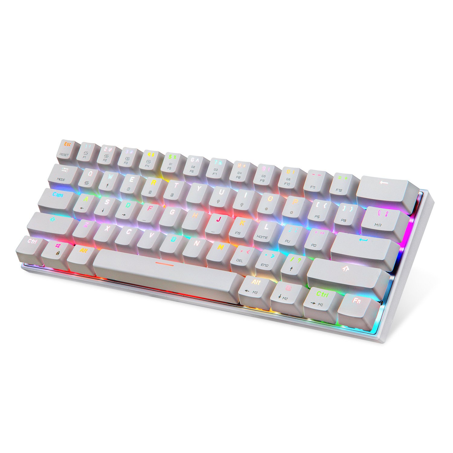 Motospeed CK62 Bluetooth Wireless USB Dual-Mode OUTEMU Mechanical Keyboard 61 Keys RGB LED Backlit 7 Motospeed CK62 Bluetooth Wireless USB Dual-Mode OUTEMU Mechanical Keyboard 61 Keys RGB LED Backlit - Image 7