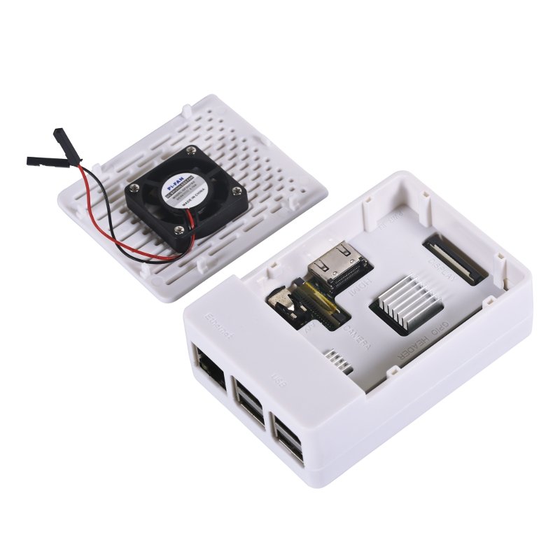 Black/White Assembled Exclouse Case + Quiet Cooling Fan + Heatsink Support GPIO or Camera For Raspberry Pi 3/2/B+ 4 Black/White Assembled Exclouse Case + Quiet Cooling Fan + Heatsink Support GPIO or Camera For Raspberry Pi 3/2/B+ - Image 4