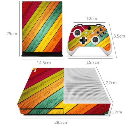Designer Skin for XBOX ONE S Gaming Console + 2 Controller Sticker Decal 6