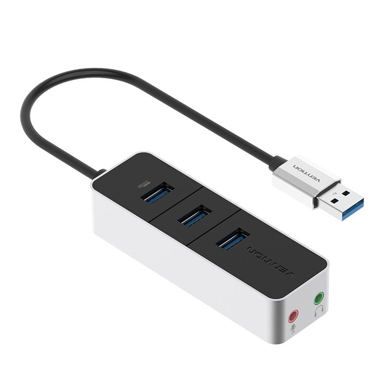 Vention VAS-J46 High Speed 3-Port USB 3.0 Audio External Sound Card Hub 3 Vention VAS-J46 High Speed 3-Port USB 3.0 Audio External Sound Card Hub - Image 3