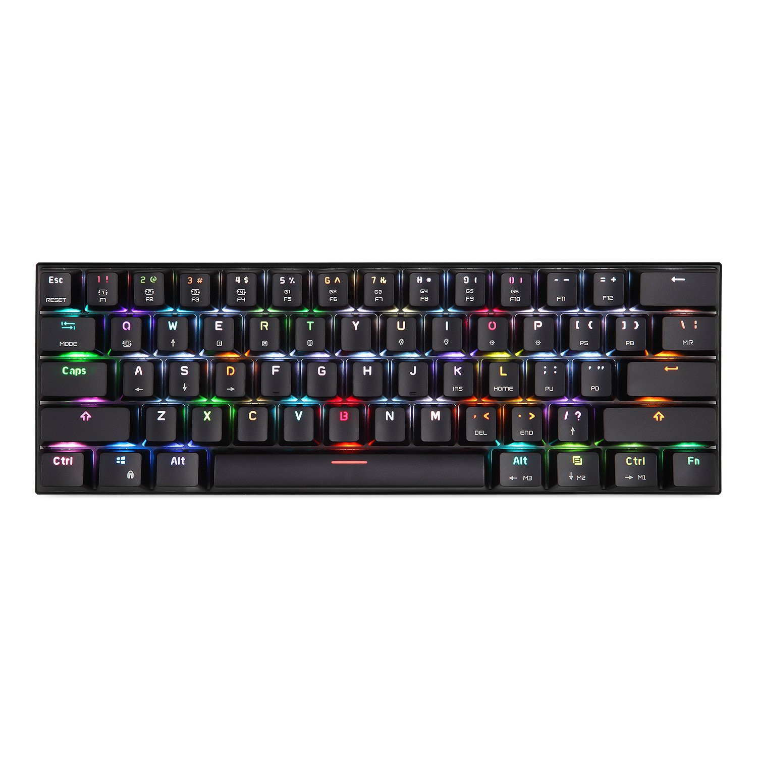 Motospeed CK62 Bluetooth Wireless USB Dual-Mode OUTEMU Mechanical Keyboard 61 Keys RGB LED Backlit 1 Motospeed CK62 Bluetooth Wireless USB Dual-Mode OUTEMU Mechanical Keyboard 61 Keys RGB LED Backlit