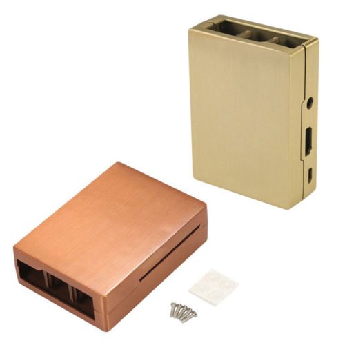 Bronze/Red Copper Aluminum Alloy Case Shell For Raspberry Pi 3 Pi 2 B+ 1
