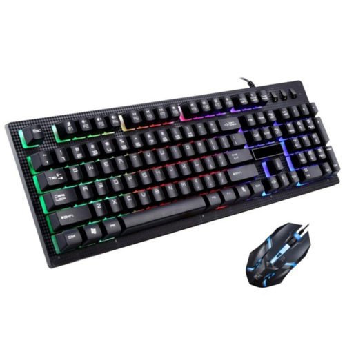G20 104 Keys Mechanical Hand Feel Colorful Backlight Gaming Keyboard and Mouse Combo Set 1