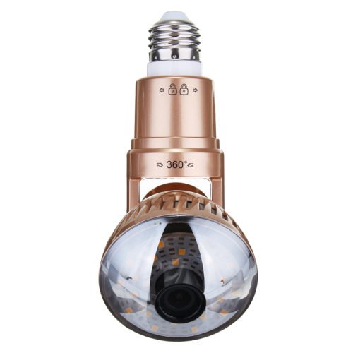 3.6mm Wireless Mirror Bulb Security Camera DVR WIFI LED Light IP Camera Motion Detection 6