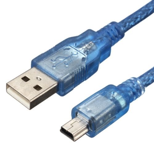 10pcs 30CM Blue Male USB 2.0A To Mini Male USB B Cable For Arduino 3