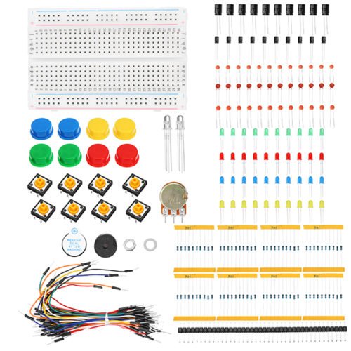 KS Starter Learning Set DIY Electronic Kit For Arduino Resistor / LED / Capacitor / Jumper Wires / Breadboard / Potentiometer / Buzzer / Switch / 40 P 1