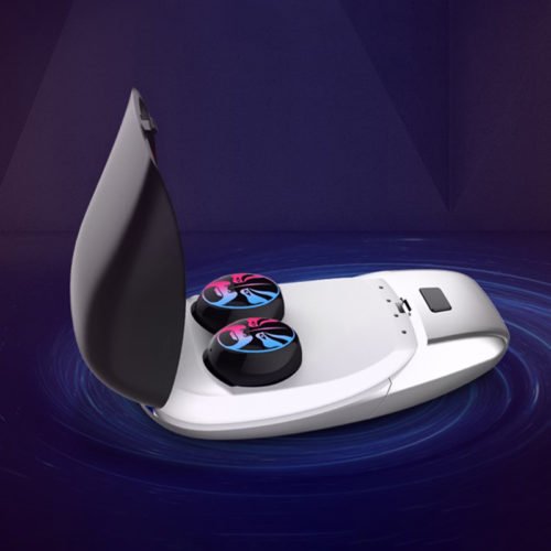 TWS Breathing Light Bluetooth 5.0 Wireless Earbuds HIFI Bass Smart Control Noise Cancelling Earphone 8
