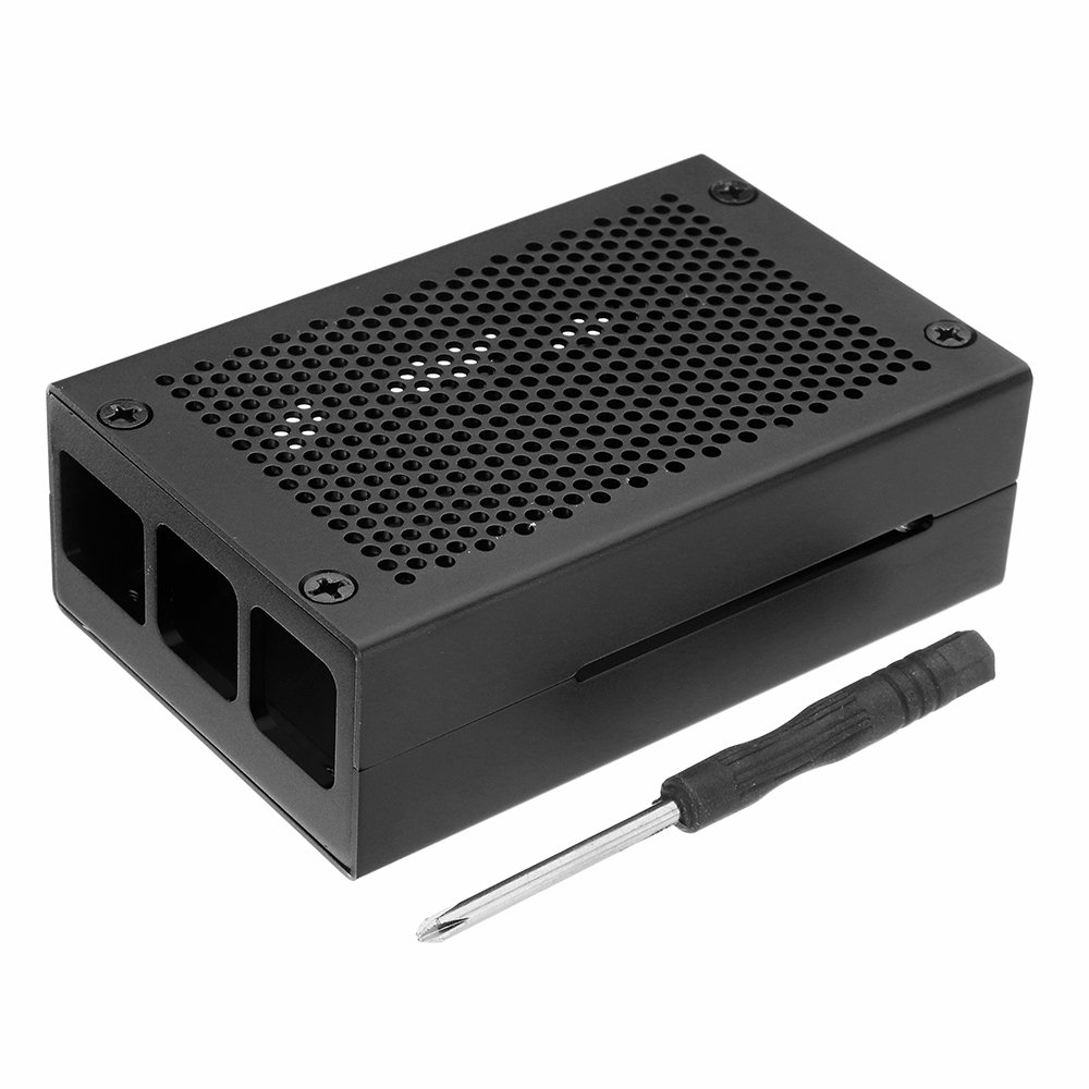 Silver/Black Aluminum Case Metal Enclosure With Screwdriver For Raspberry Pi 3 Model B+(plus) 8 Silver/Black Aluminum Case Metal Enclosure With Screwdriver For Raspberry Pi 3 Model B+(plus) - Image 8