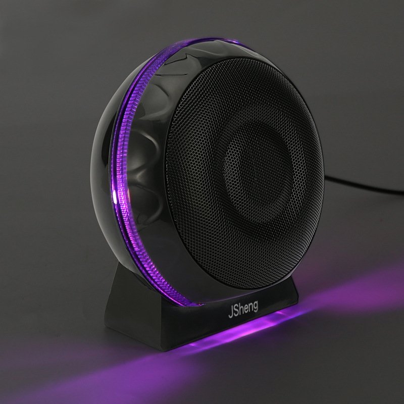 3.5mm+USB Dual HiFi Stereo Bass Desktop Speaker Mini Backlit Sound Box 3 3.5mm+USB Dual HiFi Stereo Bass Desktop Speaker Mini Backlit Sound Box - Image 3