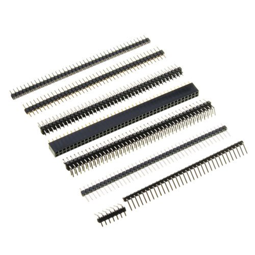 40Pcs 8 Kinds 2.54mm Breakaway PCB Board 40 Pin Male And Female Pin Header Connectors Kit For Arduino Prototype Shield 11
