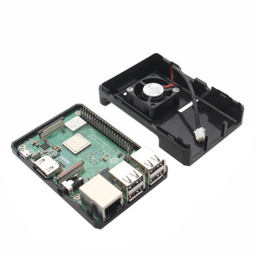 Black/Transparent ABS Case With Fan Hole For Raspberry Pi 3 Model B+ / 3B 6