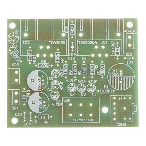 2.0 Dual Channel TDA2030A Power Amplifier Board AC/DC Power Supply Module With Housing 3