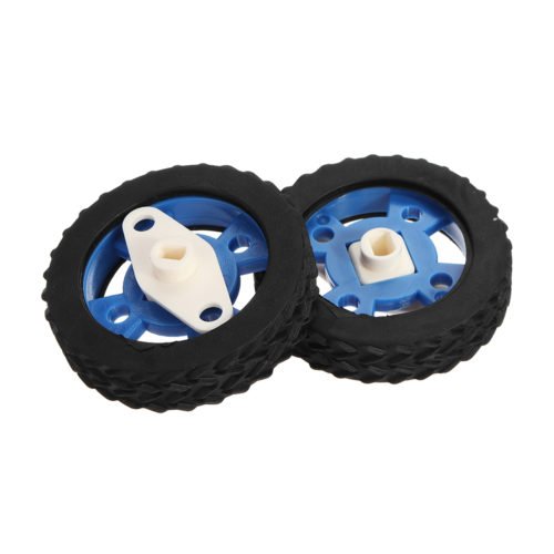 A Pair of 47mm Rubber Wheels for Stepper Motors DC Motors Arduino Smart Robot Accessories 3