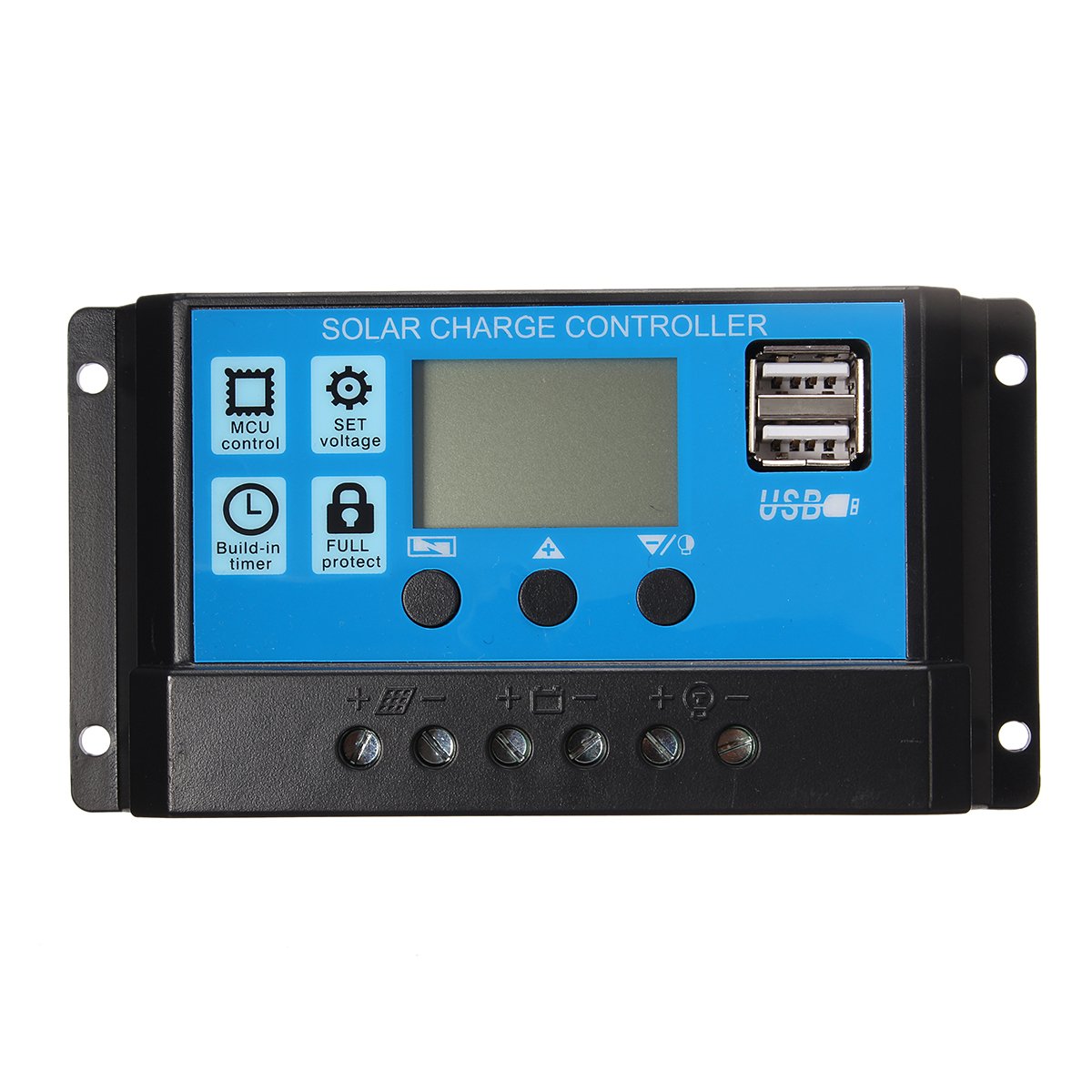 10/20/30A USB Solar Panel Battery Regulator Charge Intelligent Controller 12/24V 1